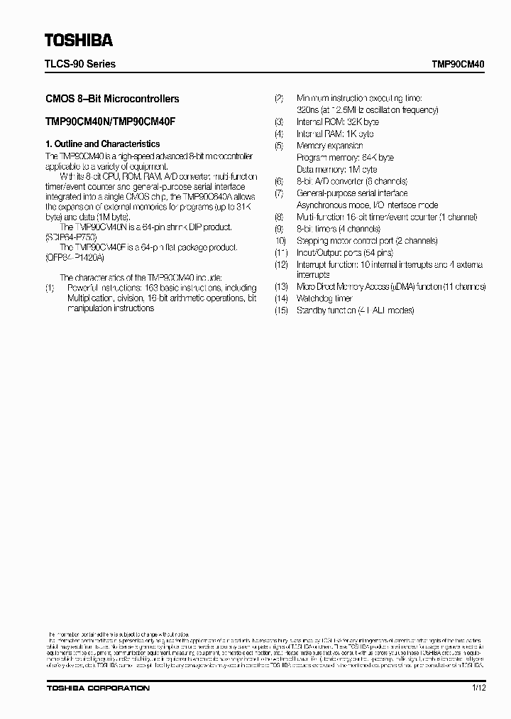 TMP90CM40_2022182.PDF Datasheet