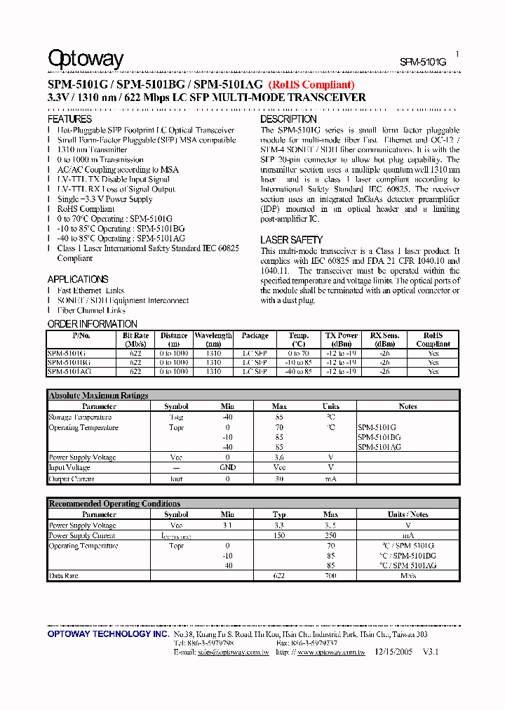 SPM-5101G_2026854.PDF Datasheet