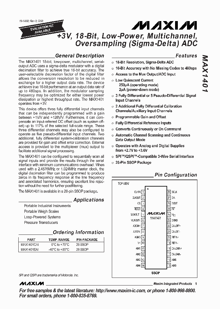 MAX1401_2024889.PDF Datasheet