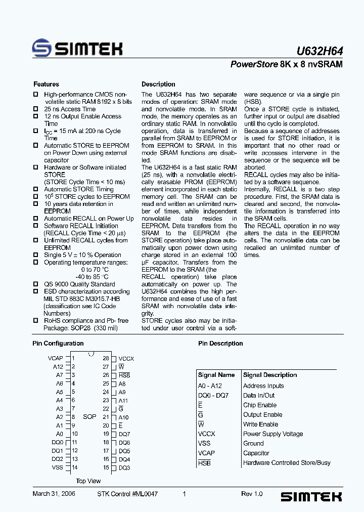 U632H64_2027838.PDF Datasheet