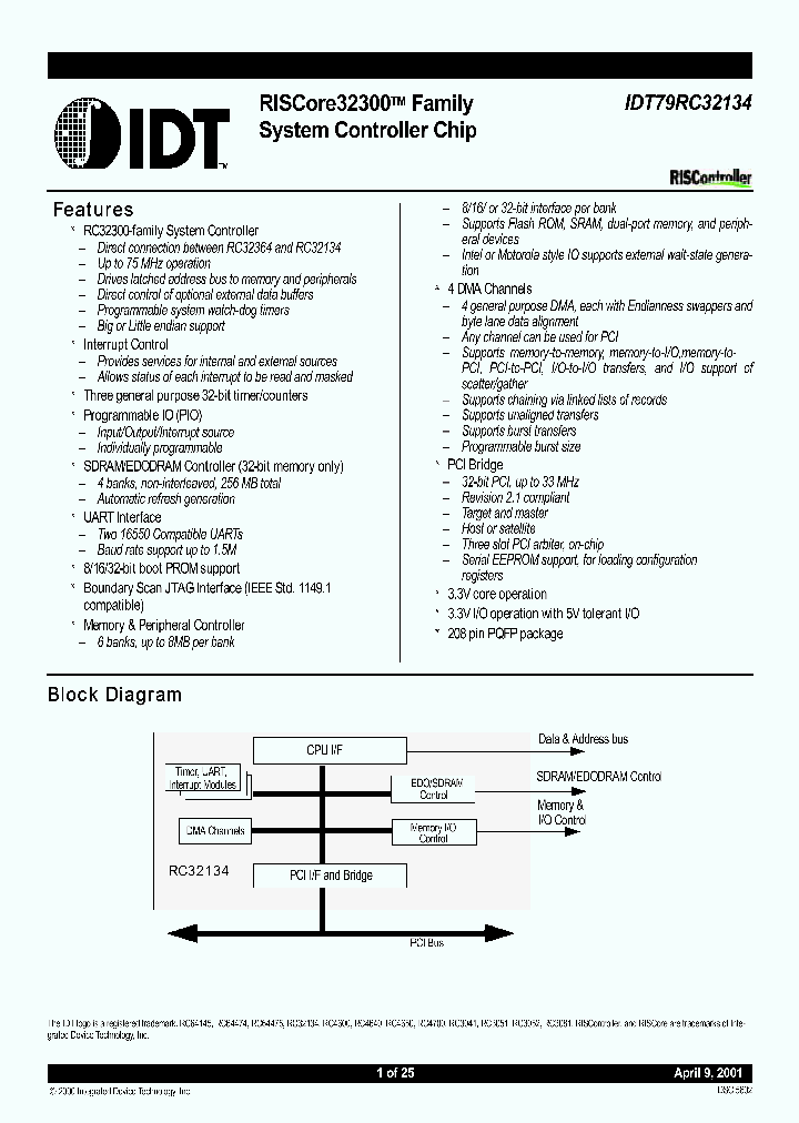 IDT79RC32134_2030818.PDF Datasheet