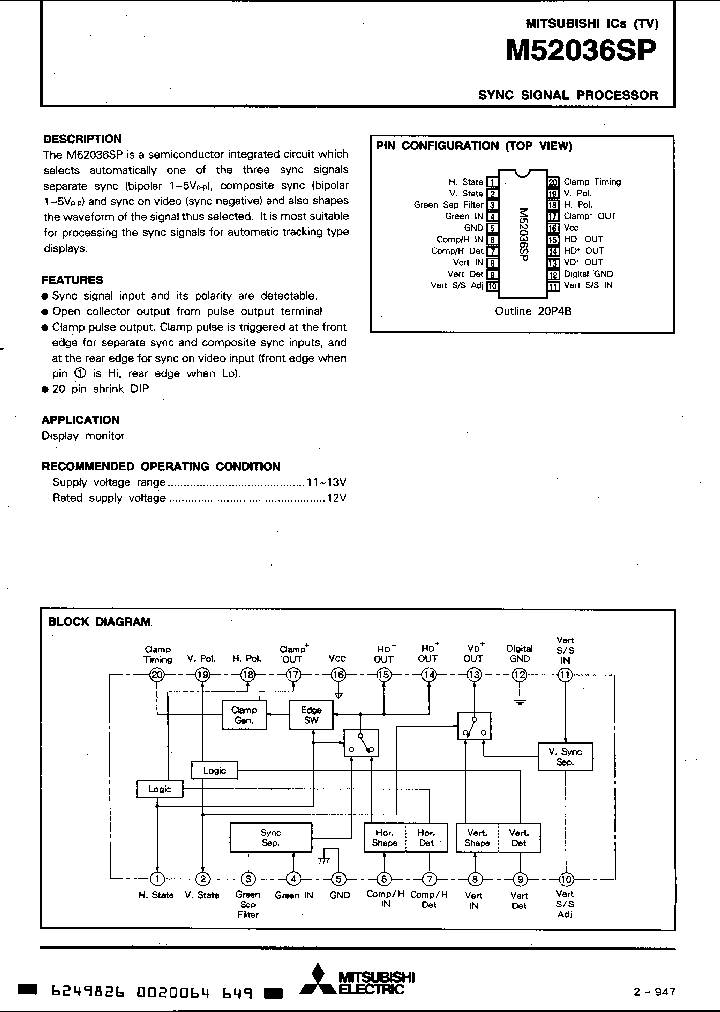 M52036SP_2036681.PDF Datasheet
