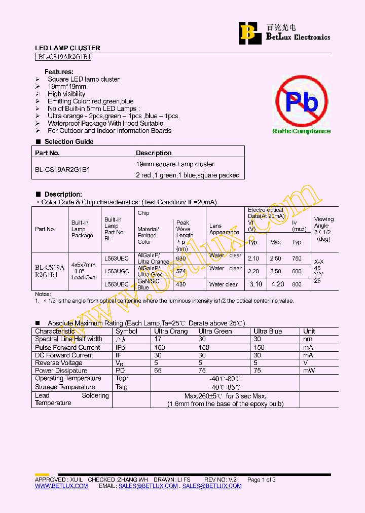 BL-CS19AR2G1B1_2038364.PDF Datasheet