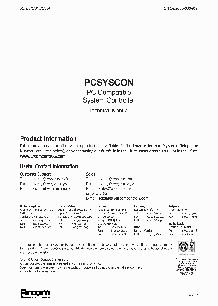 PCSYSCON_2039354.PDF Datasheet