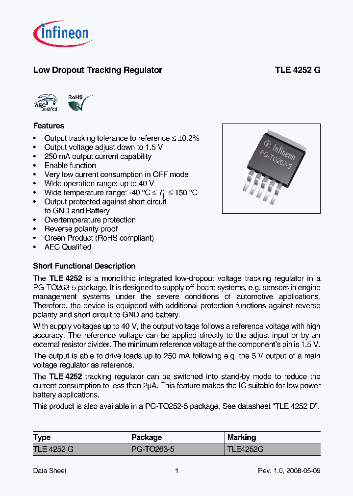 TLE4252G_2039867.PDF Datasheet