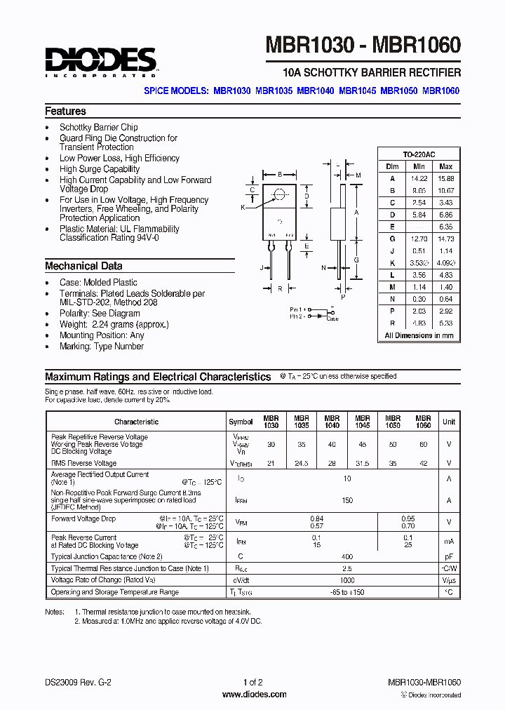 MBR1040_2041256.PDF Datasheet