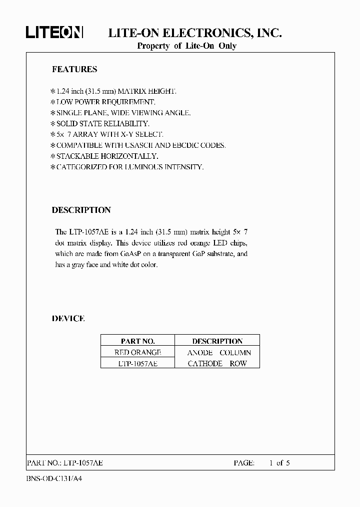 LTP-1057AE_2041933.PDF Datasheet