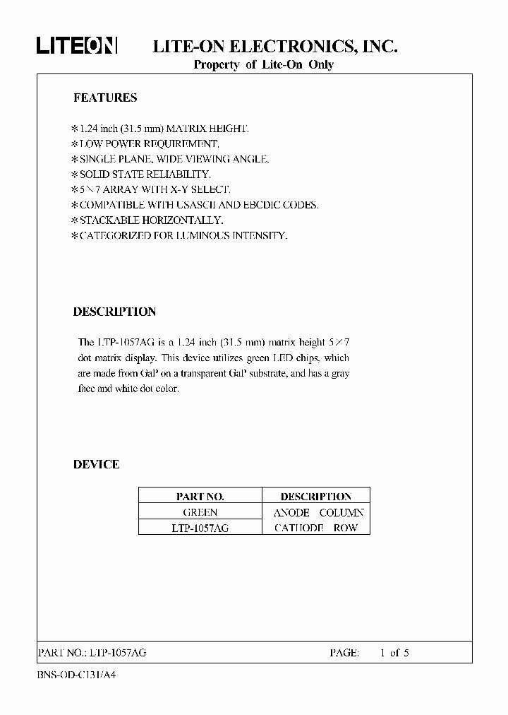 LTP-1057AG_2041934.PDF Datasheet