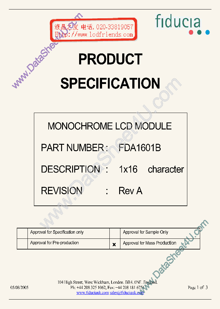 FDA1601B_2042466.PDF Datasheet