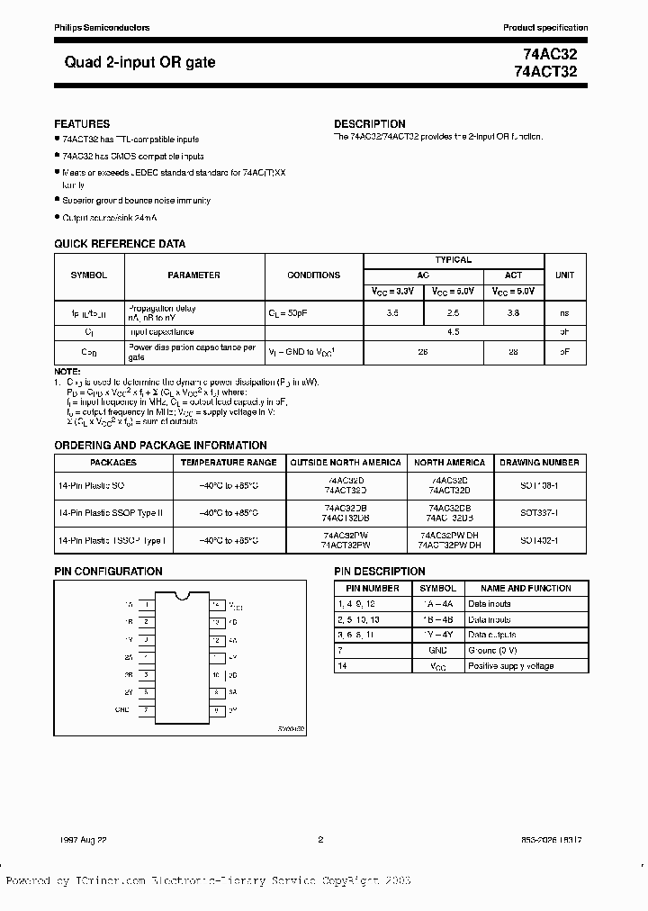 74ACT32PW_2048095.PDF Datasheet