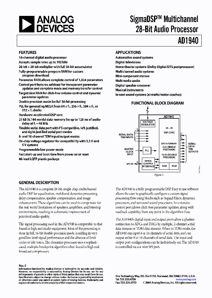 EVAL-AD1940EB_2052830.PDF Datasheet