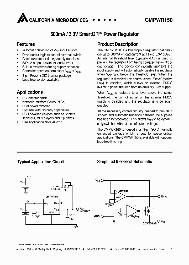 CMPWR150SF_2053554.PDF Datasheet