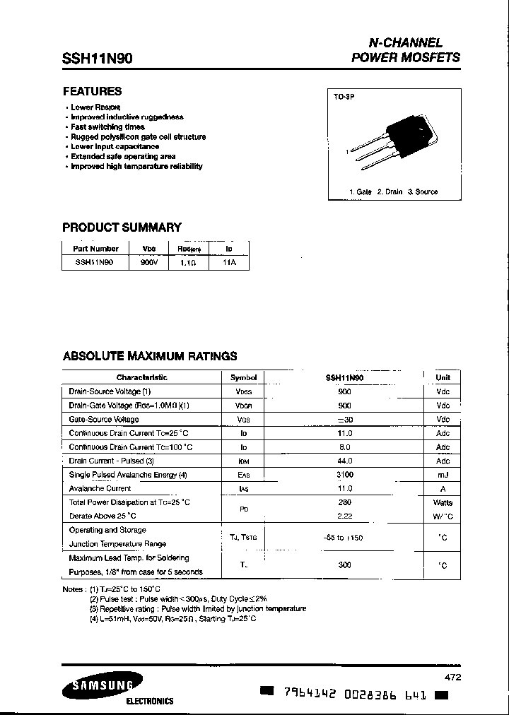 SSH11N90_2054002.PDF Datasheet