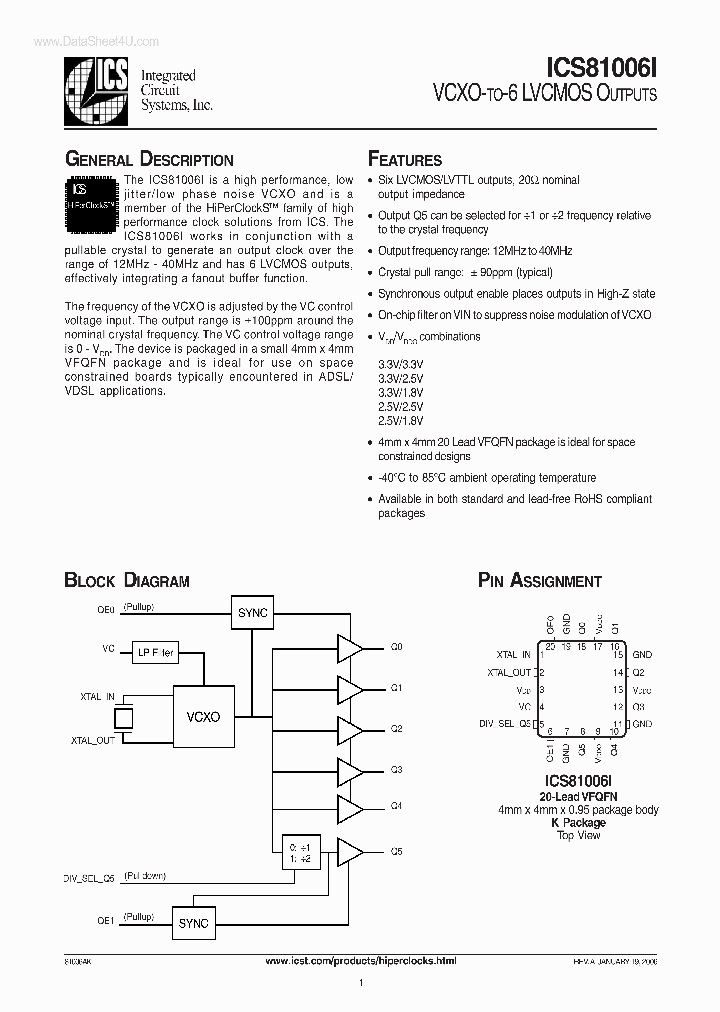 ICS81006I_2052906.PDF Datasheet