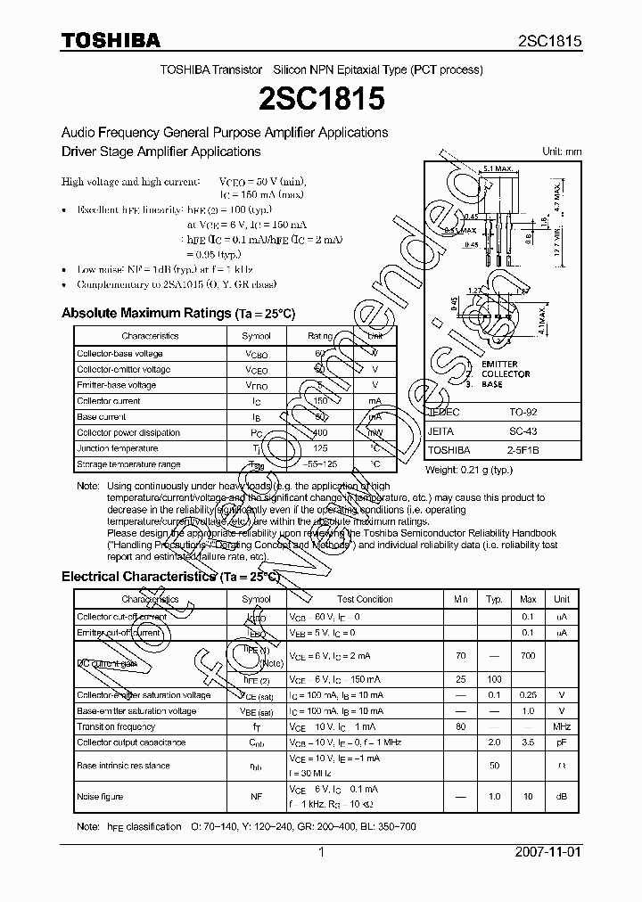 2SC1815GRTE2FT_2055065.PDF Datasheet