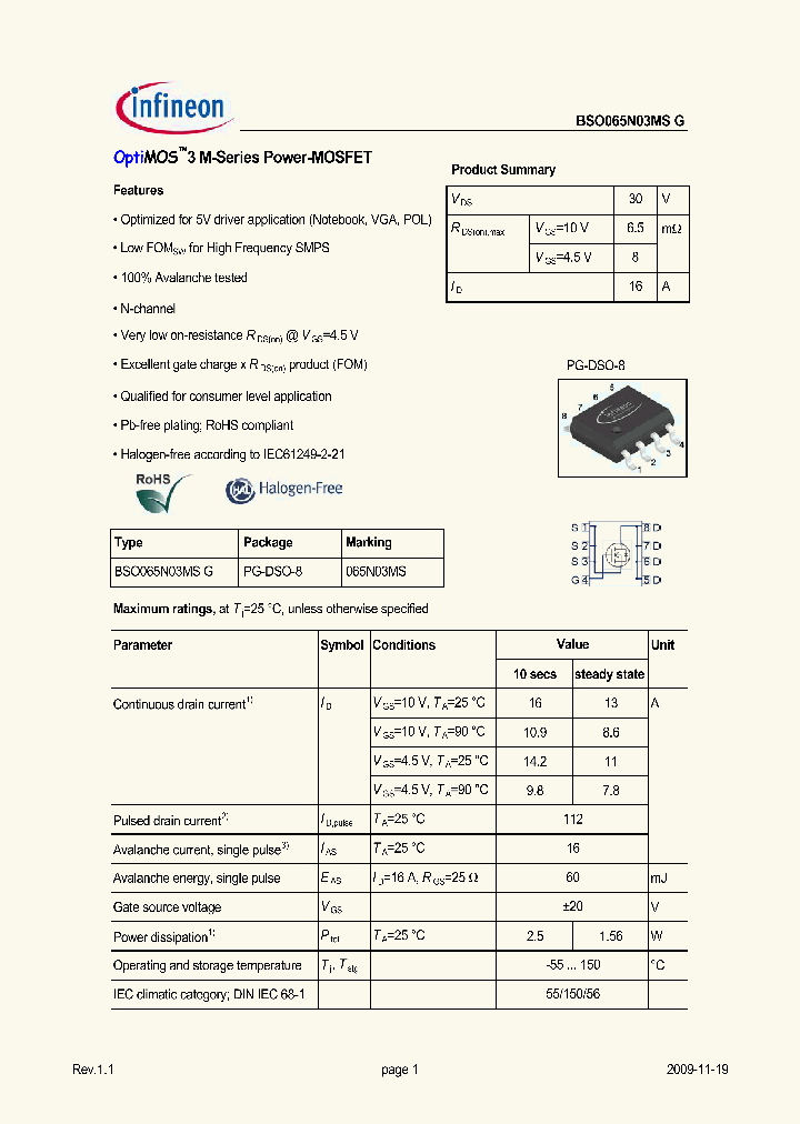 BSO065N03MSG_2054123.PDF Datasheet