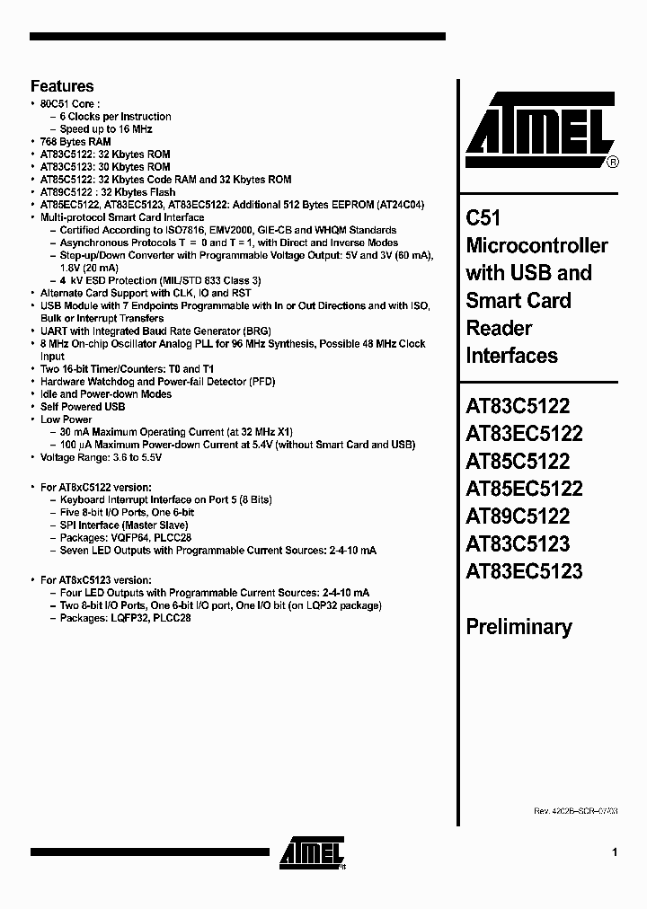 AT89C5122_2056810.PDF Datasheet