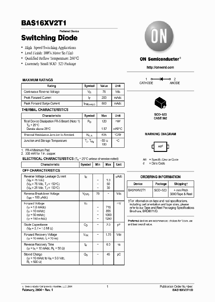 BAS16XV2T1D_2067733.PDF Datasheet