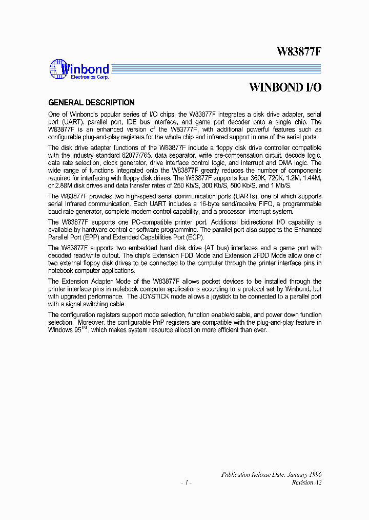 W83877F_2067769.PDF Datasheet