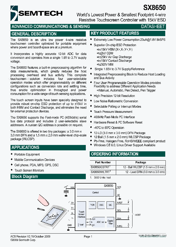 SX8650_2068846.PDF Datasheet