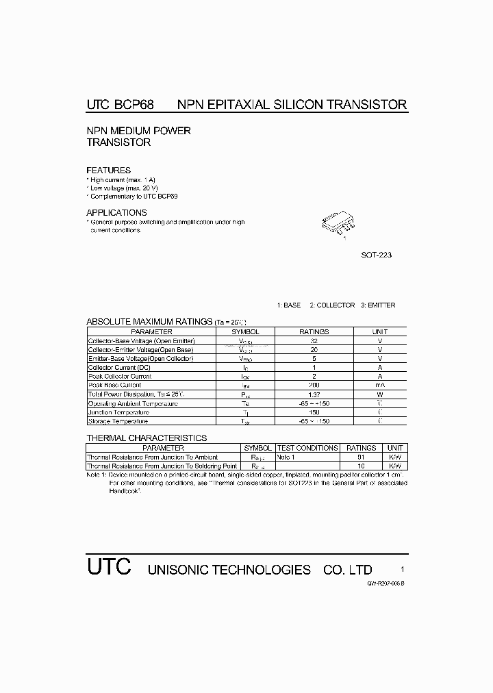 BCP68_2081929.PDF Datasheet