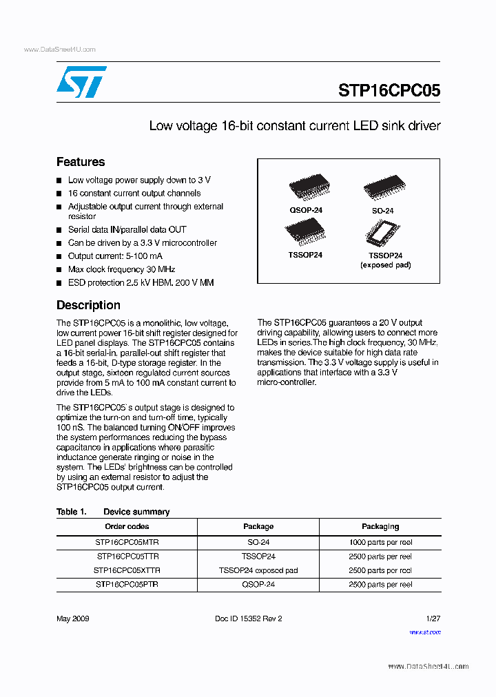 STP16CPC05_2087128.PDF Datasheet