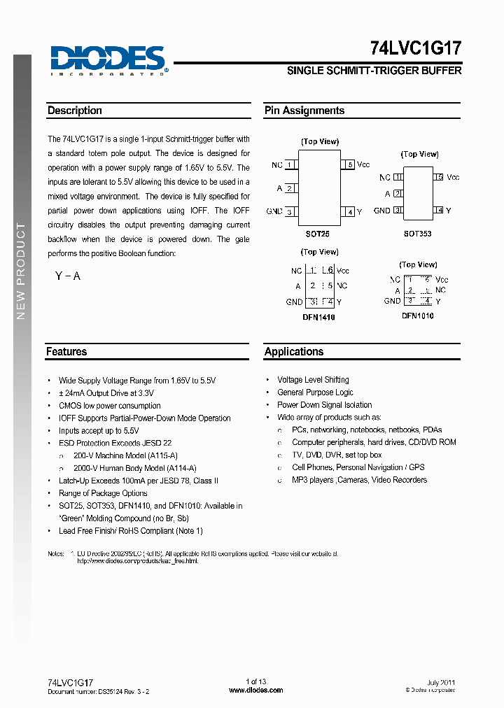 74LVC1G17FZ4-7_2090599.PDF Datasheet