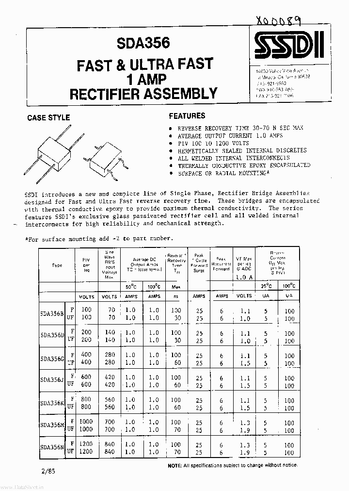 SDA356_2091708.PDF Datasheet