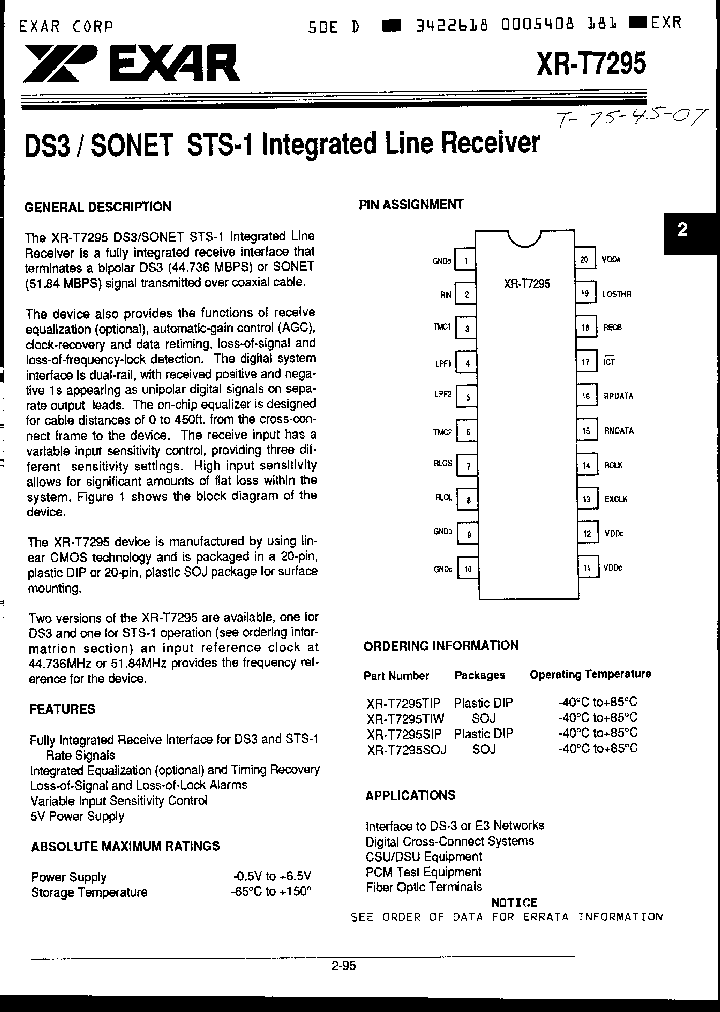 XR-T7295TIP_2092171.PDF Datasheet