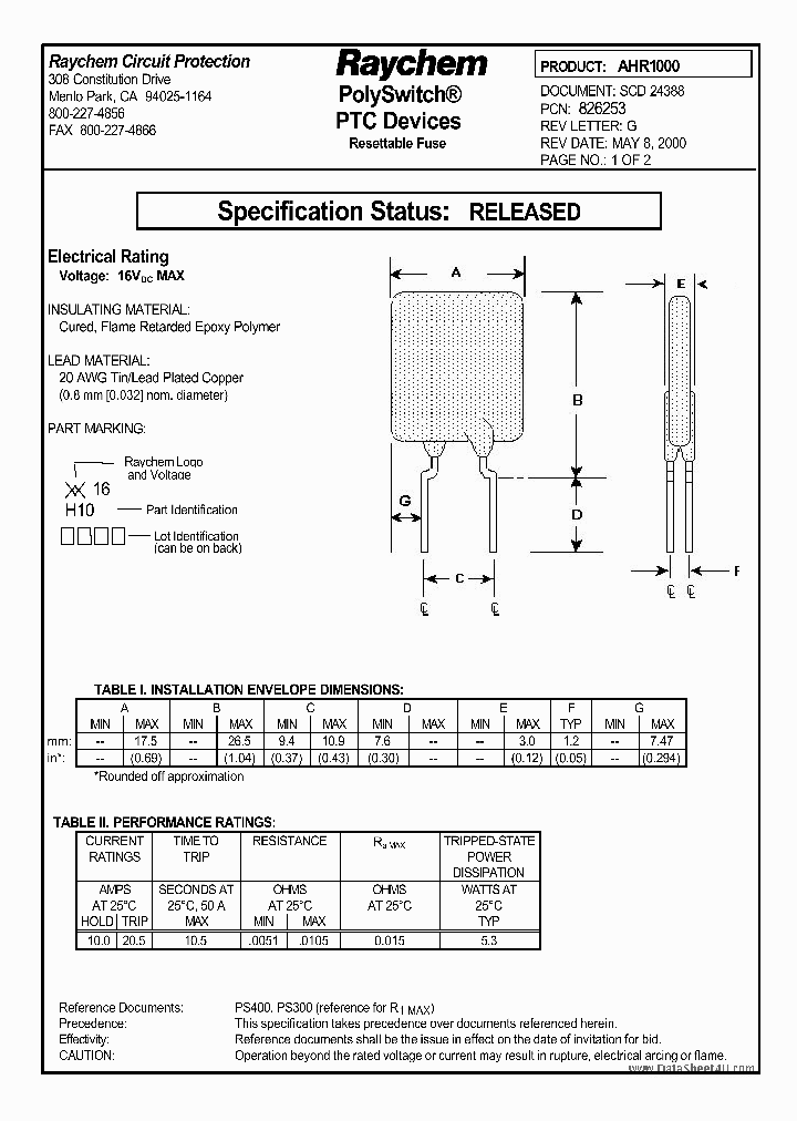 AHR1000_2095601.PDF Datasheet