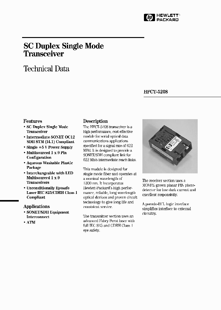 HFCT-5208_2099964.PDF Datasheet