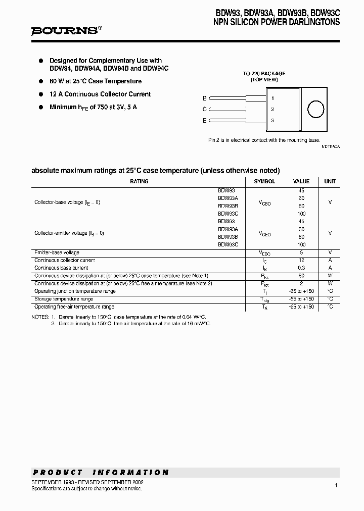 BDW93_2111587.PDF Datasheet