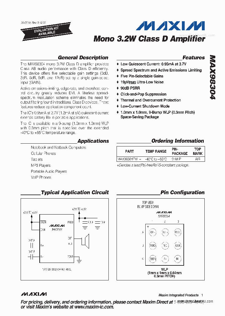 MAX98304_2112324.PDF Datasheet