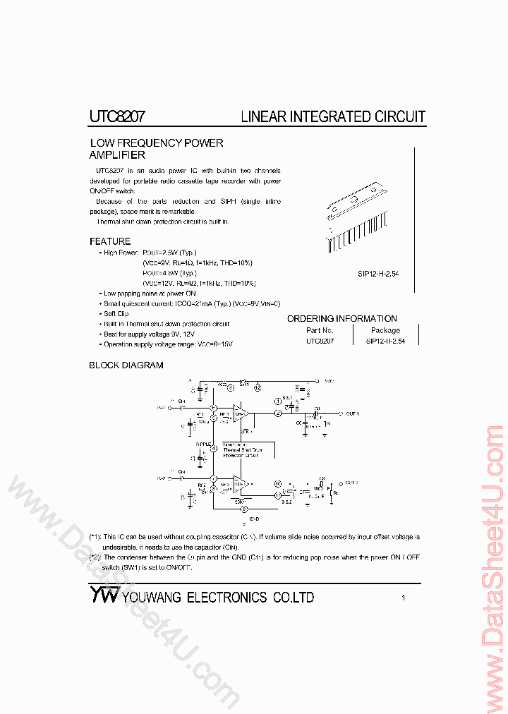 UTC8207_2123466.PDF Datasheet