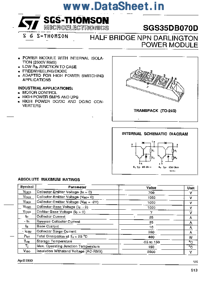 SGS35DB070D_2135344.PDF Datasheet