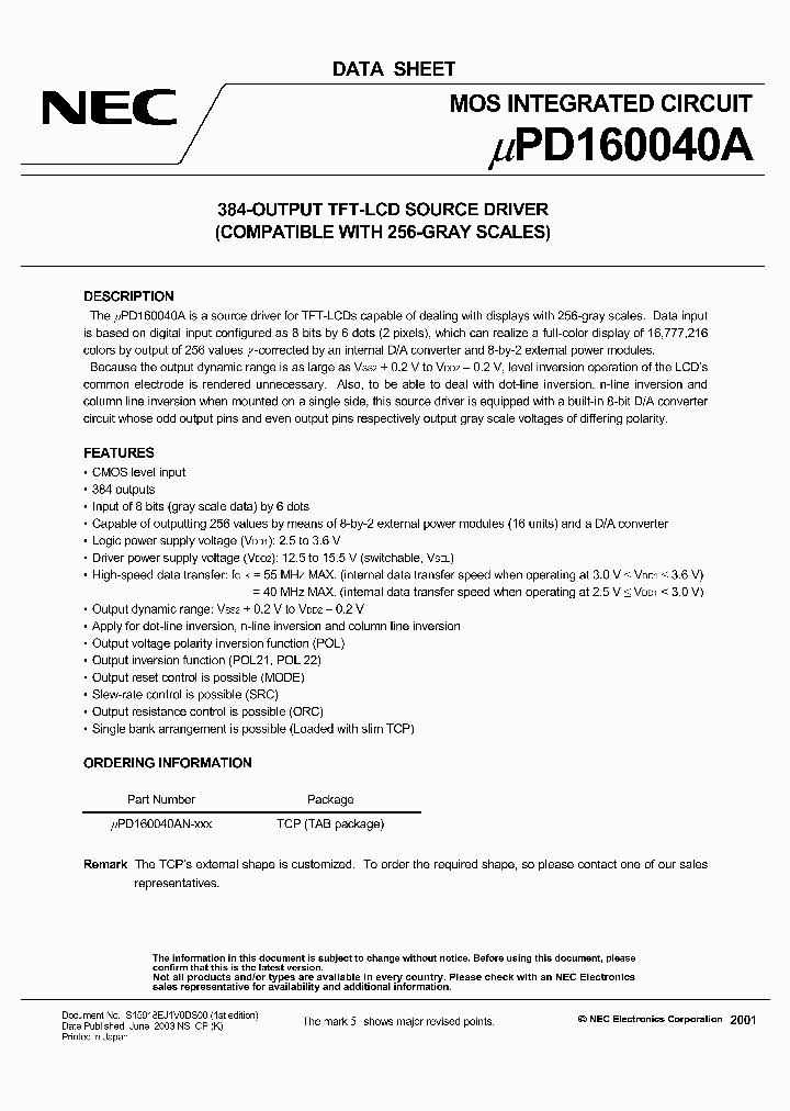 UPD160040A_2149061.PDF Datasheet