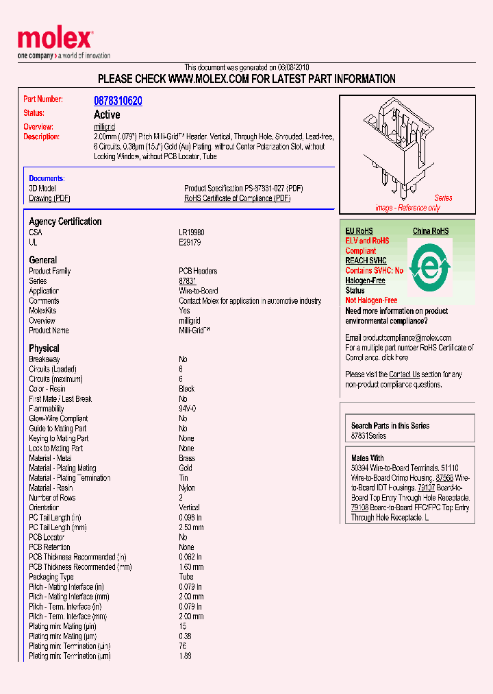 87831-0620_2158655.PDF Datasheet