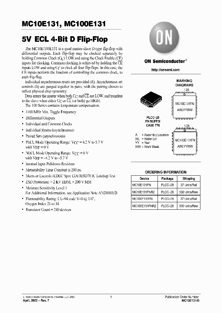 MC10E131-D_2167541.PDF Datasheet
