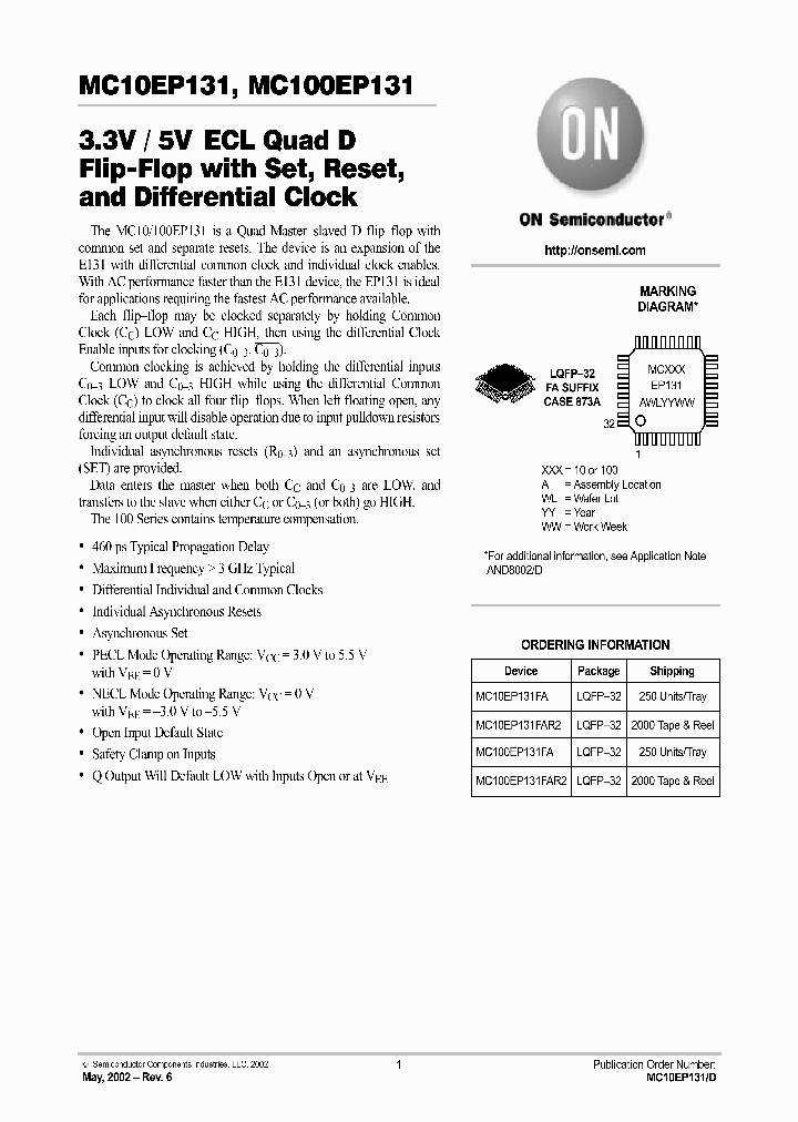 MC10EP131-D_2167544.PDF Datasheet