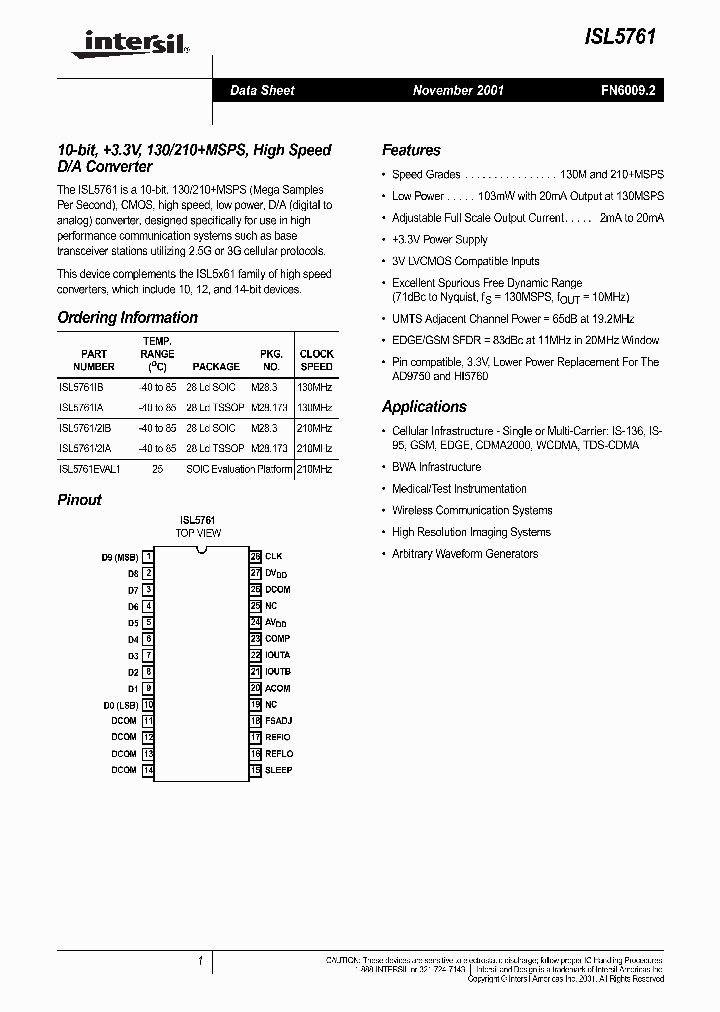 ISL5761_2167667.PDF Datasheet