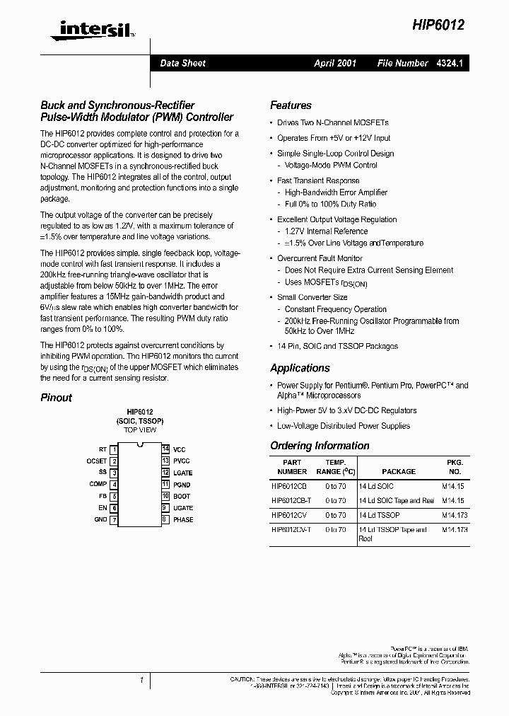 HIP6012_2169623.PDF Datasheet