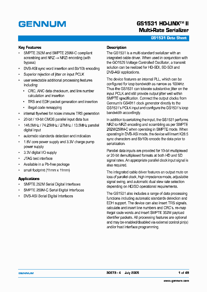 GS1531-CB_2173468.PDF Datasheet