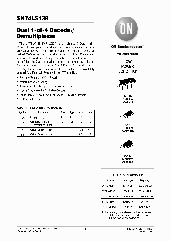 SN74LS139-D_2179699.PDF Datasheet