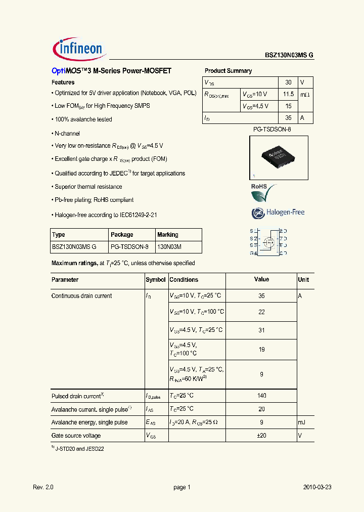 BSZ130N03MSG_2185619.PDF Datasheet