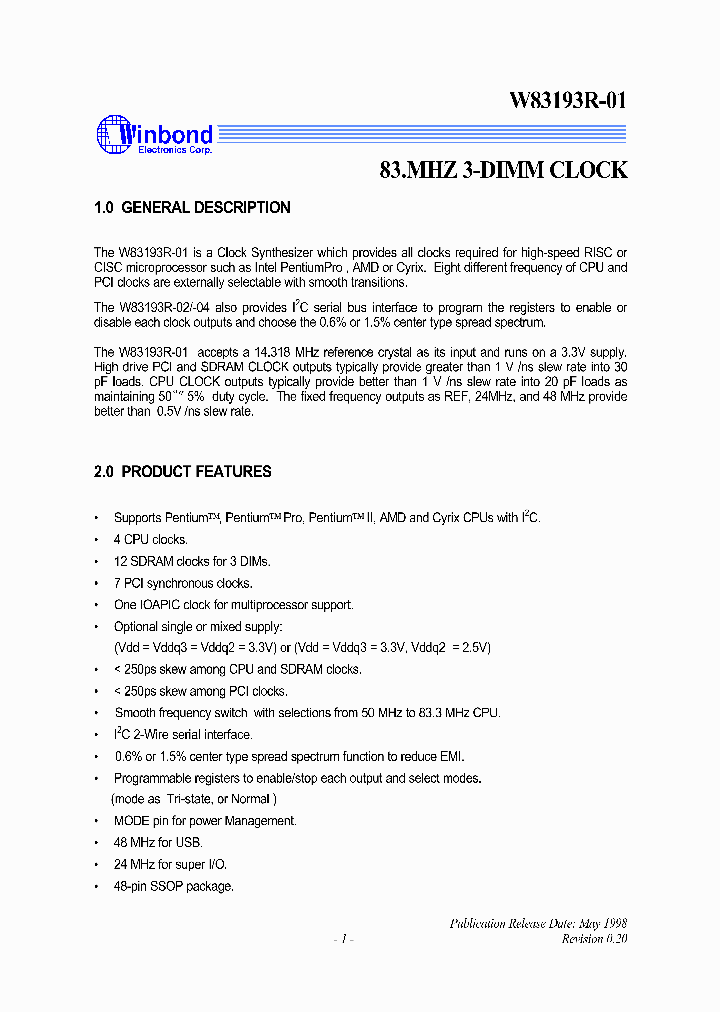 W83193R-01_2201080.PDF Datasheet