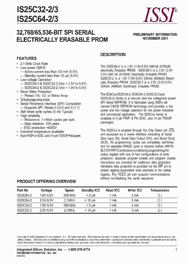 IS25C64-3G_2203896.PDF Datasheet