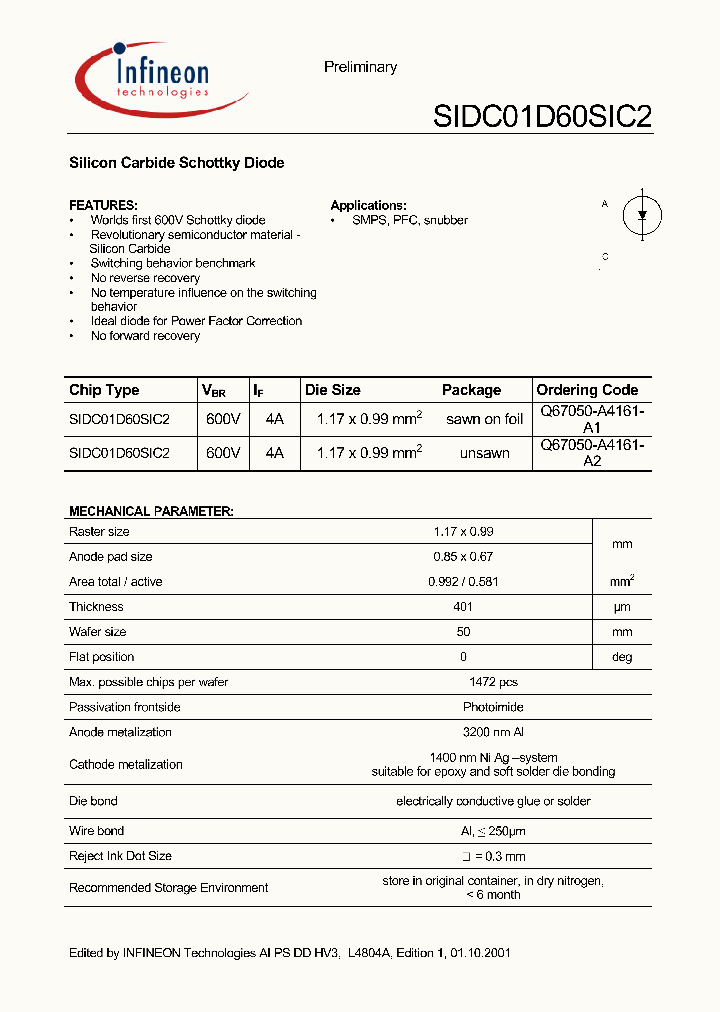 SIDC01D60SIC2SAWN_2207127.PDF Datasheet