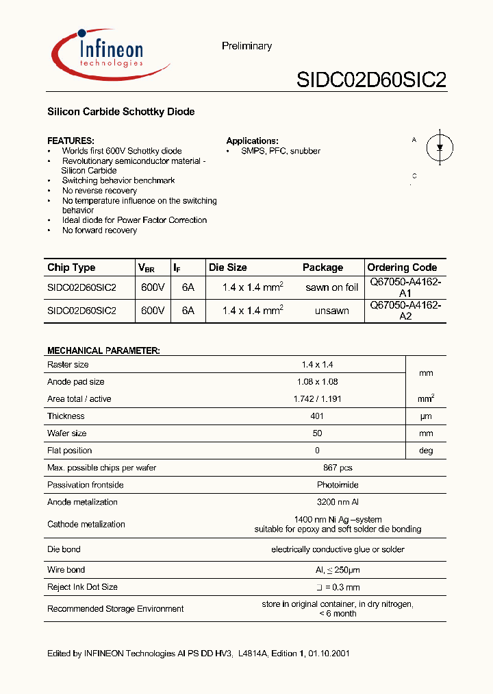 SIDC02D60SIC2SAWN_2207129.PDF Datasheet