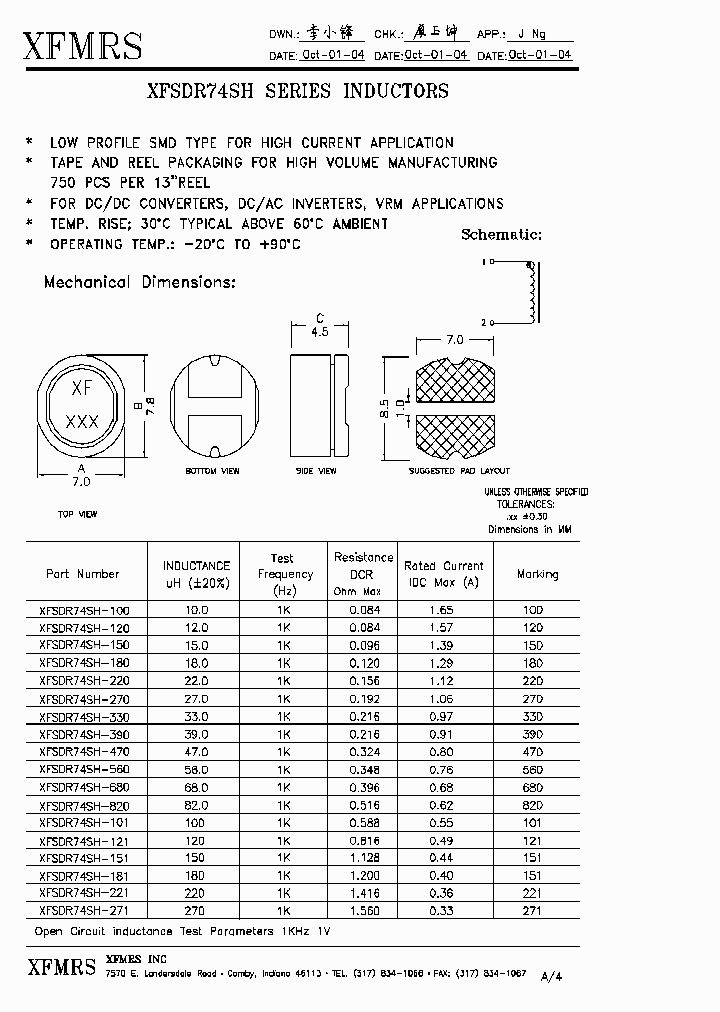 XFSDR74SH_2208439.PDF Datasheet