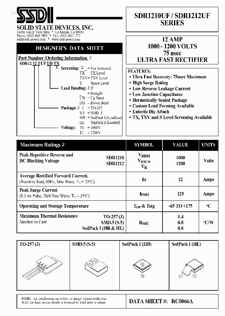 SDR1212UF_2208590.PDF Datasheet